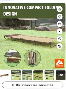 Ozark Trail Olive and Brown Outdoor Gear Panel with Embossed Logo